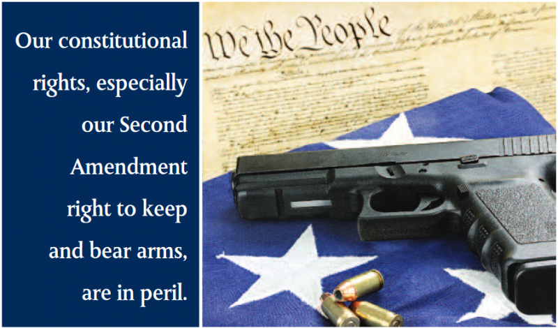Our constitutional rights, especially our Second Amendment right to keep and bear arms, are in peril.