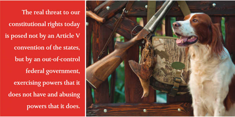 The real threat to our constitutional rights today is posed not by an Article V convention of the states, but by an out-of-control federal government, exercising powers that it does not have and abusing powers that it does.