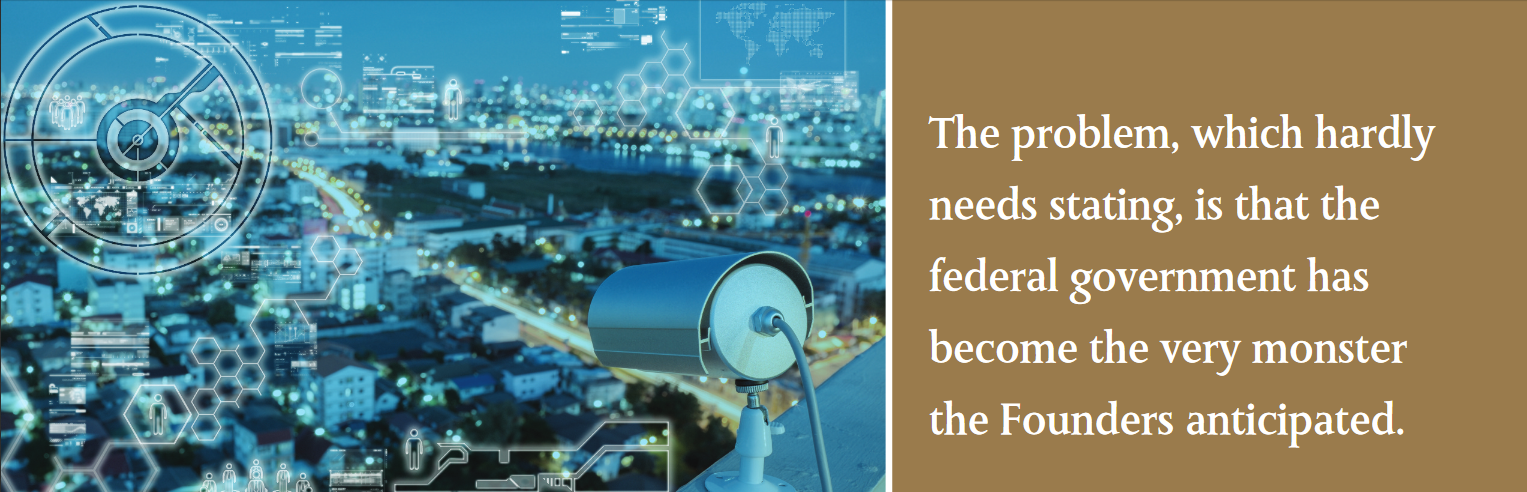 The problem, which hardly needs stating, is that the federal government has become the very monster the Founders anticipated.